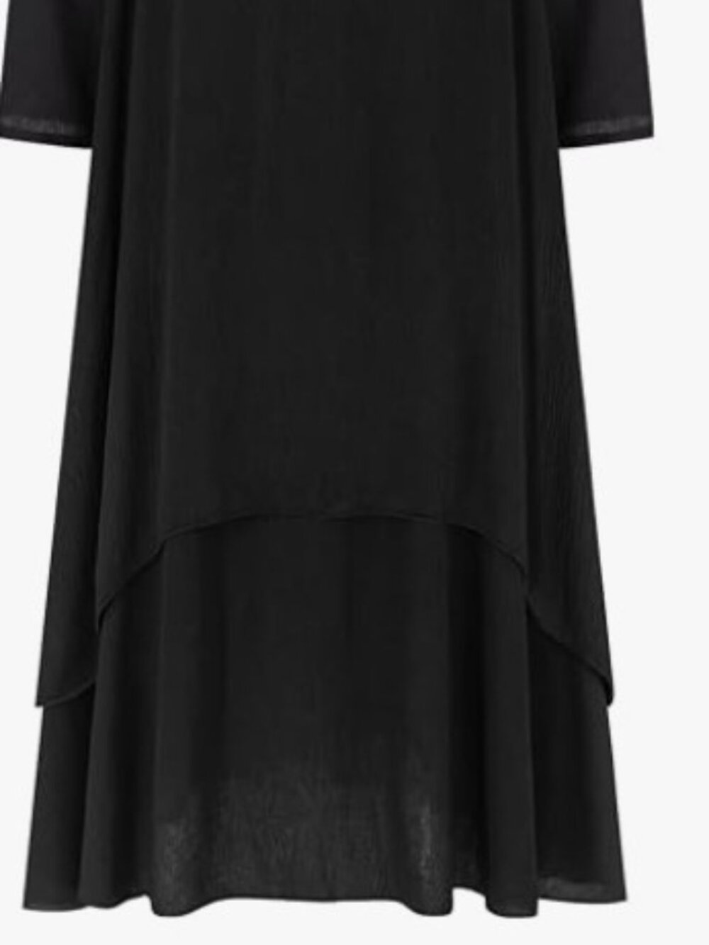Long Sleeve V Neck Casual Irregular Hem Maxi Dress size 3XL - Picture 11 of 13
